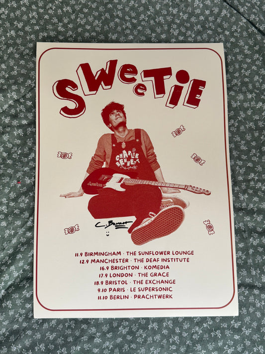 Signed "Sweetie Tour" poster
