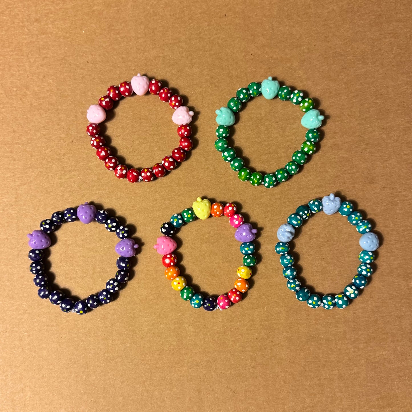 Handmade Strawberry Bracelet