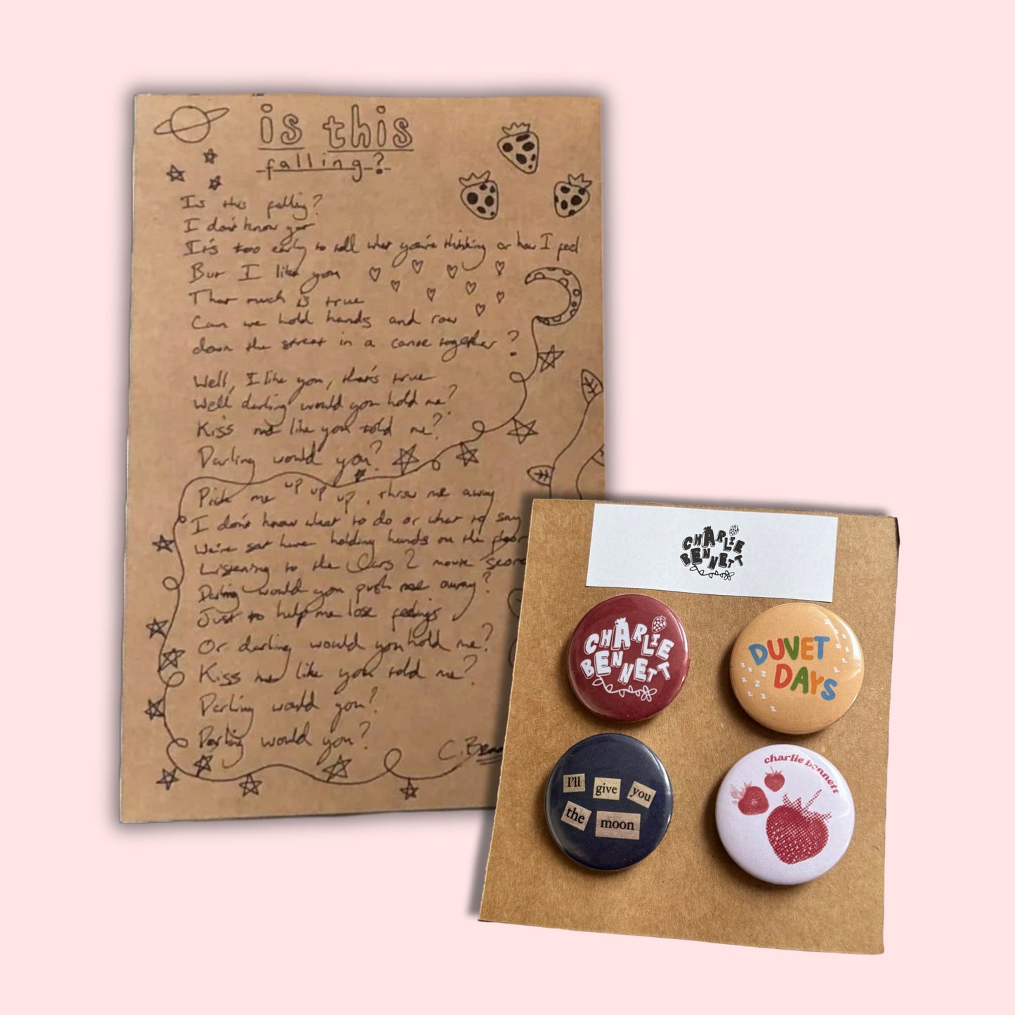 Lyric Sheet + Badge Pack Bundle